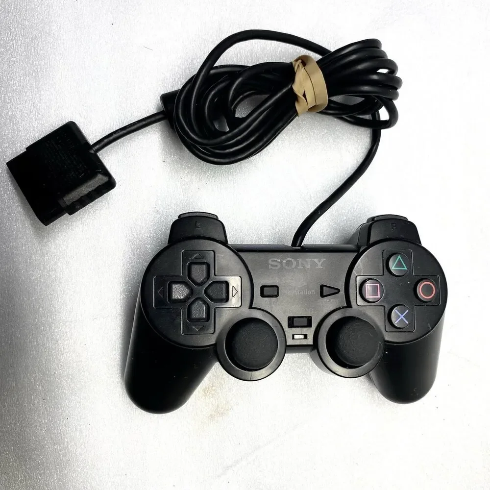 Sony PlayStation 2 Black SCPH10010 Controller OEM DualShock